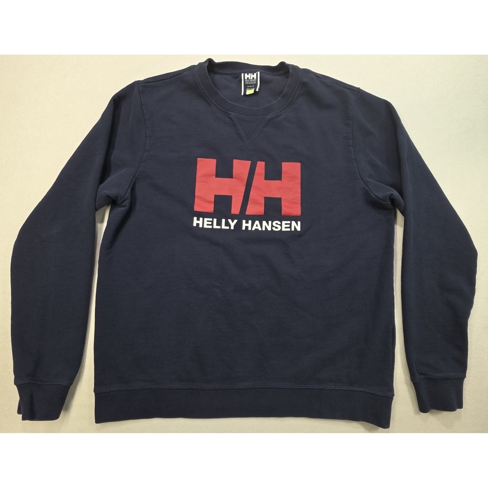 Helly Hansen Sweatshirt Mens XL Crewneck Pullover Fleece Logo Organic Cotton